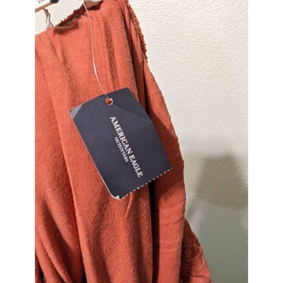 American Eagle Outfitters Women's Strapless Overlay Romper Red XS - Picture 12 of 14